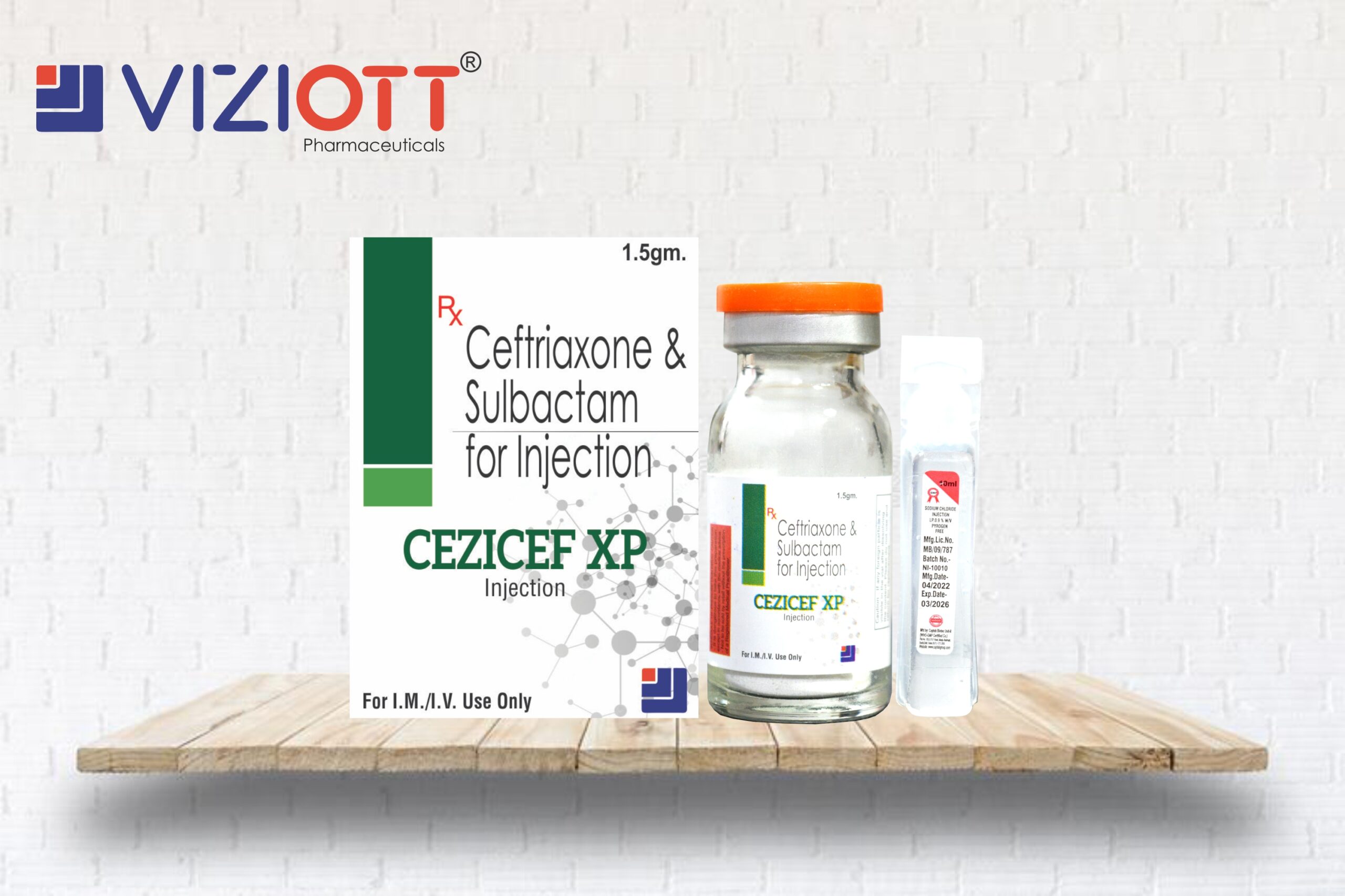 Ceftriaxone 1000 and Mg Sulbactum 500 Mg Injection
